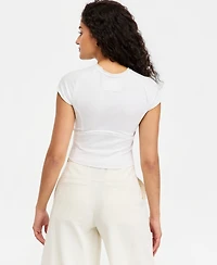 Free People Women's Protagonist Crewneck Cotton T-Shirt