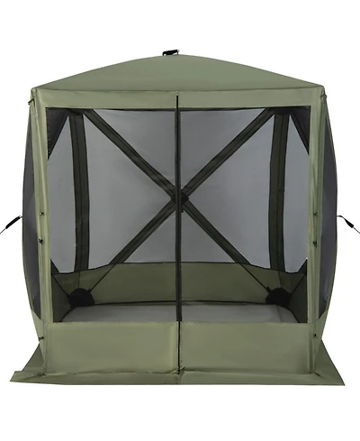 Gouun 6.7 x 6.7 ft Pop Up Gazebo with Mesh Netting and Carry Bag, Uv 50+ Protection