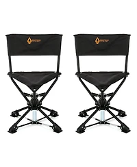 Arrowhead Outdoor 360degree(s) Degree Compact Swivel Hunting Stool Chair with No-Sink Feet - (2-Pack)