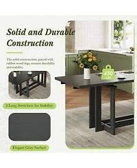 Streamdale Furniture Rustic 82" Extendable Dining Table with Two 12" Removable Leaf