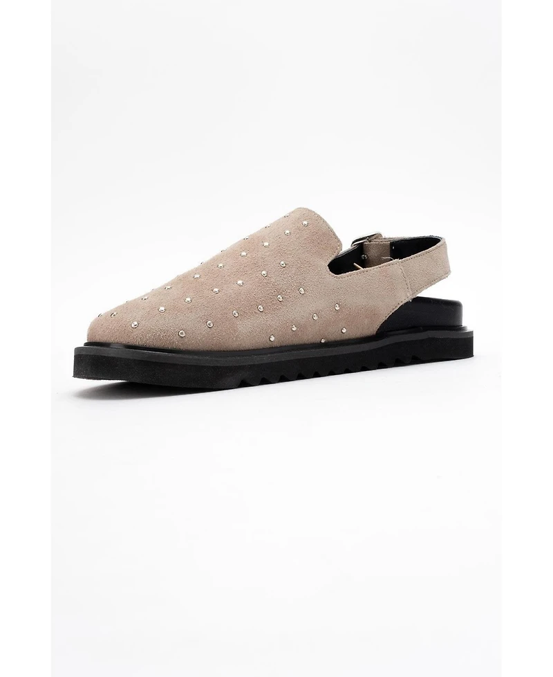 Forever & Always Shoes Women's Our Leather Studded Clogs