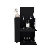 Flynama Belleville Bar Cart with Dual Cabinets and Mobile Design
