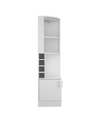 Flynama Corner Bar Cabinet with 3 Cabinets Finish