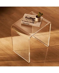 Gouun Acrylic C-Shaped End Tables Set of 2 Lucite