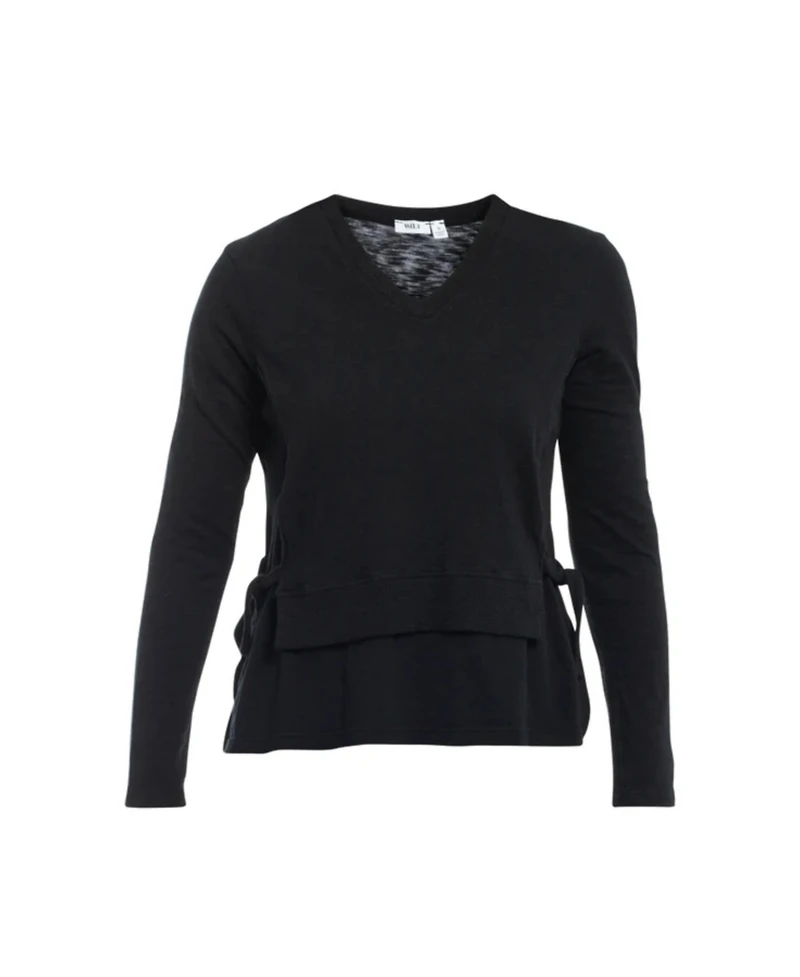 Wilt Clothing Women's Mixed Media Double Layer Long Sleeve