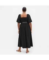 City Chic Women's Collins Puff Sleeve Belted Maxi Dress