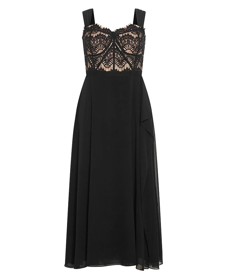 City Chic Women's Sweet Evie Chiffon Maxi Dress