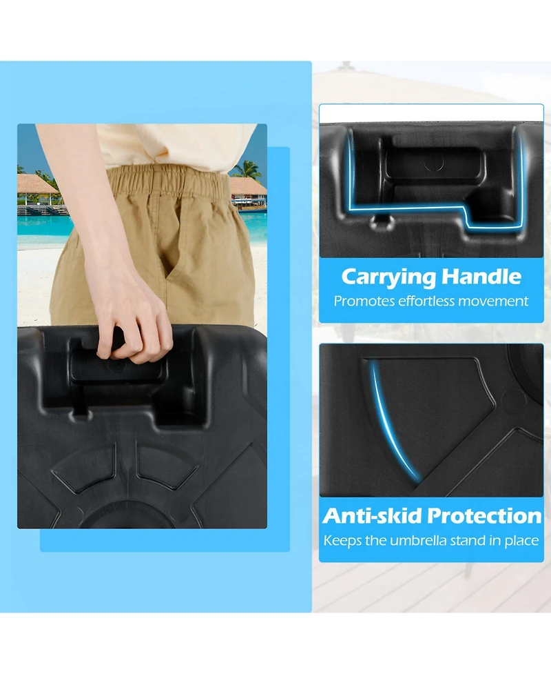 Gouun 17 in Heavy-Duty Fillable Patio Umbrella Base, Up to 88 lbs