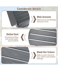 Sugifit 7-Piece Outdoor Dining Table Set for 6 People 67 in Hdpe Patio Rectangle Table and 6 Armchairs