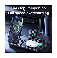 Artudatech 6-in-1 Wireless Charging Station with Bluetooth Speaker and Night Light – 15W Fast Charging