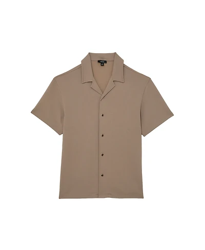 Reiss Men's Textured Cuban-Collar Shirt