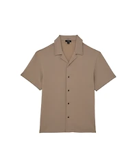 Reiss Men's Textured Cuban-Collar Shirt