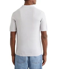Reiss Men's Merino Wool Open-Collar Polo Shirt