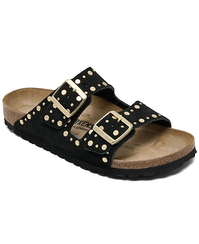 Birkenstock Women's Arizona Rivets Suede Leather Sandals from Finish Line