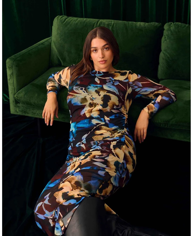 Estelle Cleo Mesh Midi Dress