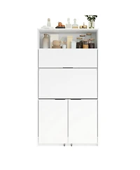 Streamdale Furniture Multifunctional Kitchen Pantry with Hutch and Workstation