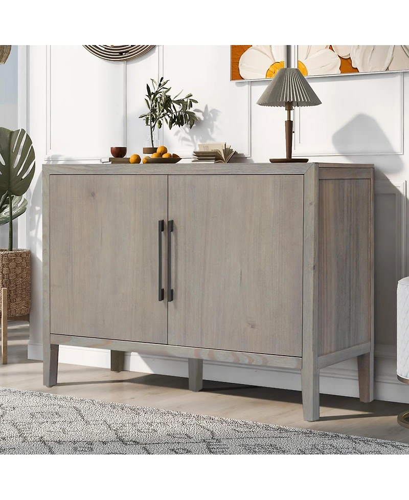 Streamdale Furniture Farmhouse Sideboard with Pine Veneer, 2 Doors