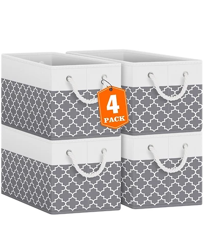 Gnuadz Foldable Storage Baskets Rope Handles Organizer Gift Basket