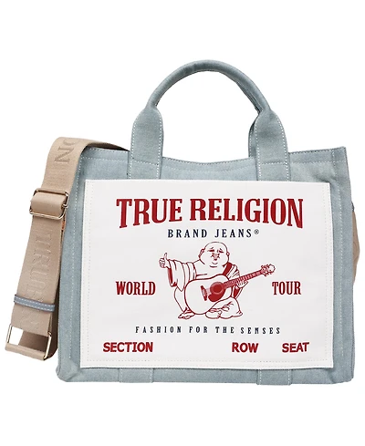 True Religion Ace Mega Pocket Buddha Tote - Denim World Tour Bag