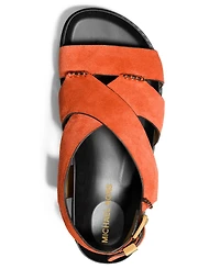 Michael Kors Women's Raven Buckle Flat Footbed Sandals