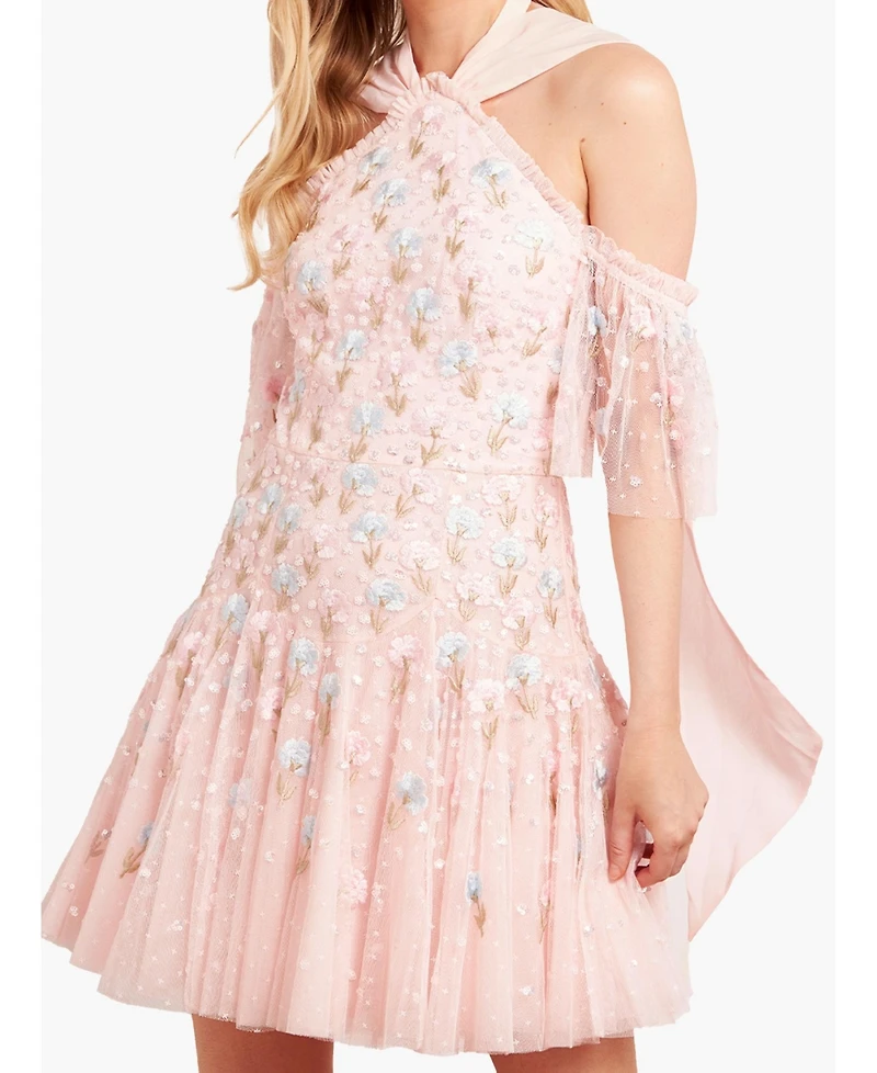 Needle & Thread Women's Dandelion Ditsy Halter-neck Mini Dress