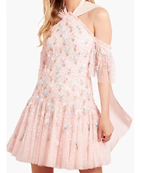 Needle & Thread Women's Dandelion Ditsy Halter-neck Mini Dress