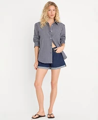 Good American Women's Cotton Seersucker Classic Shirt