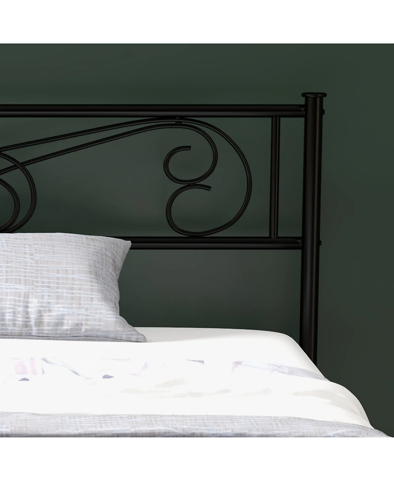 Homfan Bed Frame with Adjustable Headboard
