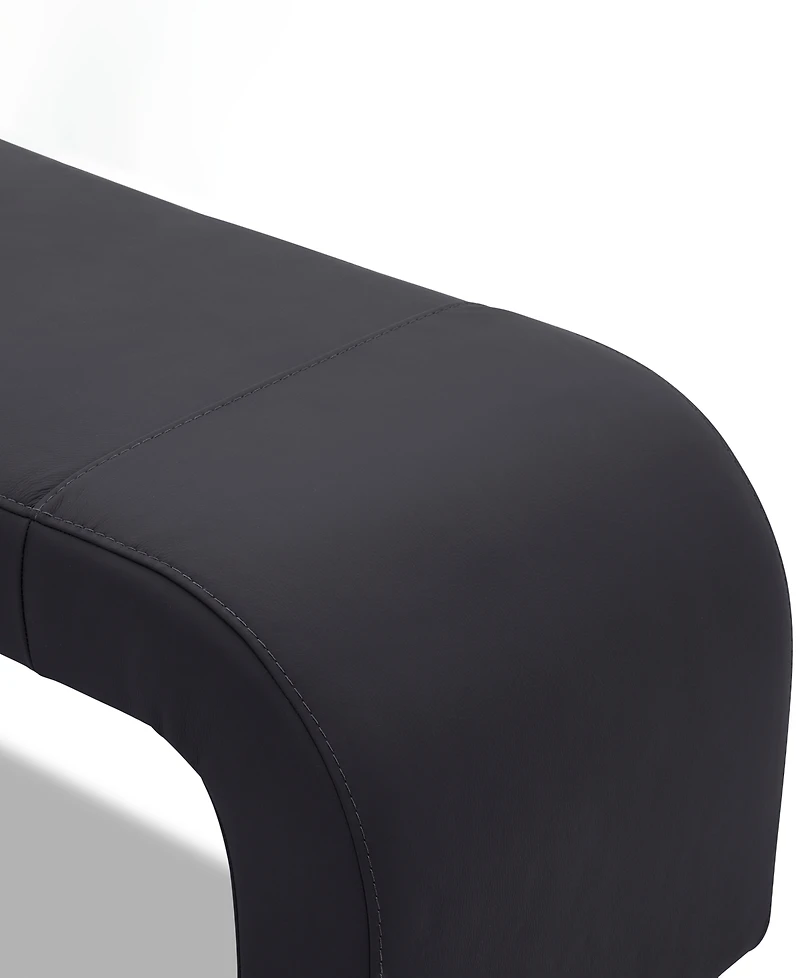 Furniture Clarie Leather Ottoman
