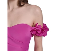 Eliza J Petite Polyester-Blend Sweetheart Neck Ball Gown