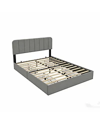 Homfan Bed Frame Heavy Duty Slats with 2 Storage