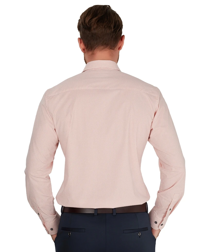 Alfani Men's Geometric Pattern Spread-Collar Dress Shirt, Macy's Exclusive