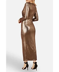 Yumi Women's Long Sleeves With Maxi Dress