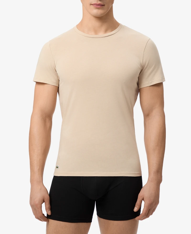 Lacoste Men's 5-Pack Slim Fit Crewneck Undershirts