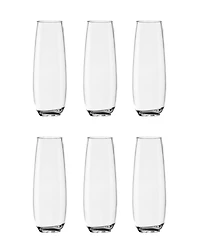 Abode Homewares Montana Tritan Stemless Flute, 10 Oz.,Tritan Acrylic,Set Of 6