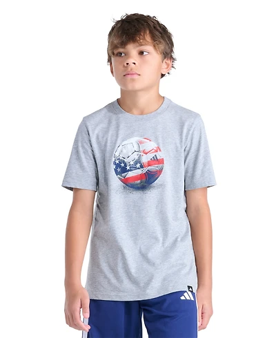 adidas Boys' 8-20 Usa Photoreal Soccer Short-Sleeve T-Shirt