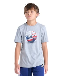 adidas Boys' 8-20 Usa Photoreal Soccer Short-Sleeve T-Shirt