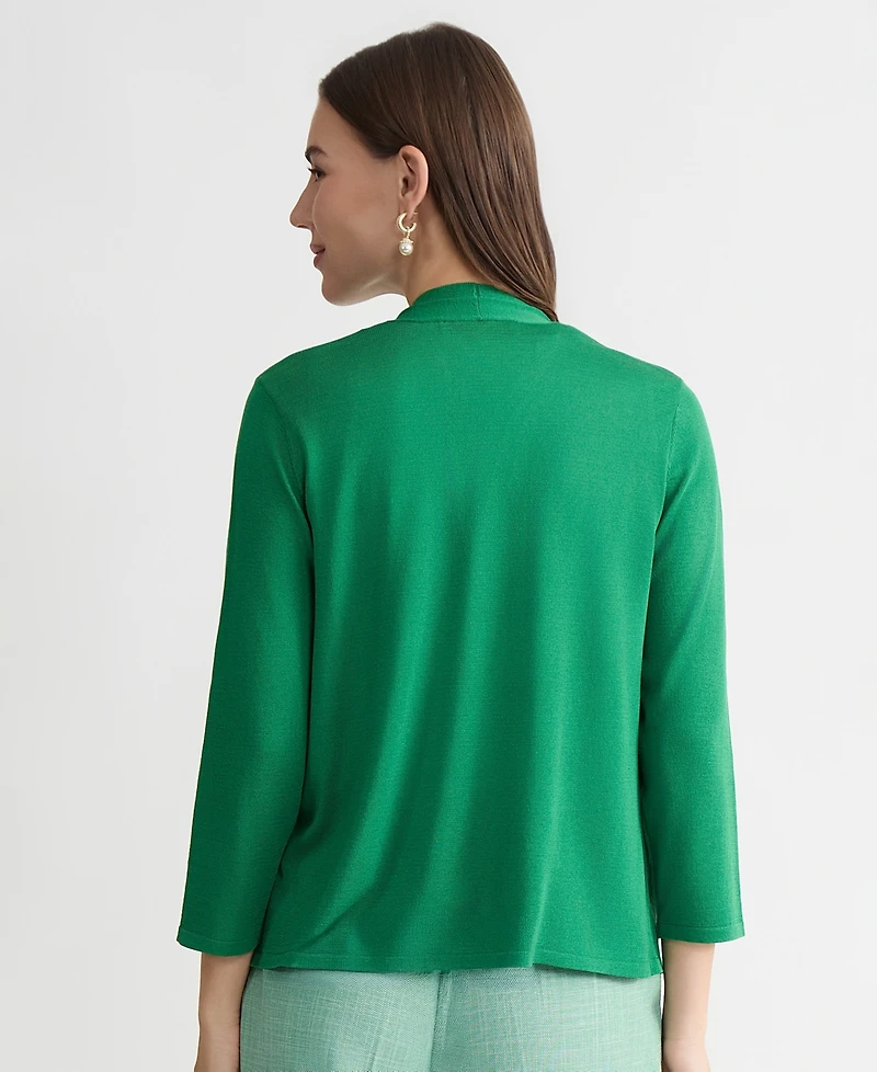 Kasper Women's Self Edge A-Line Cardigan Sweater, Regular & Petite