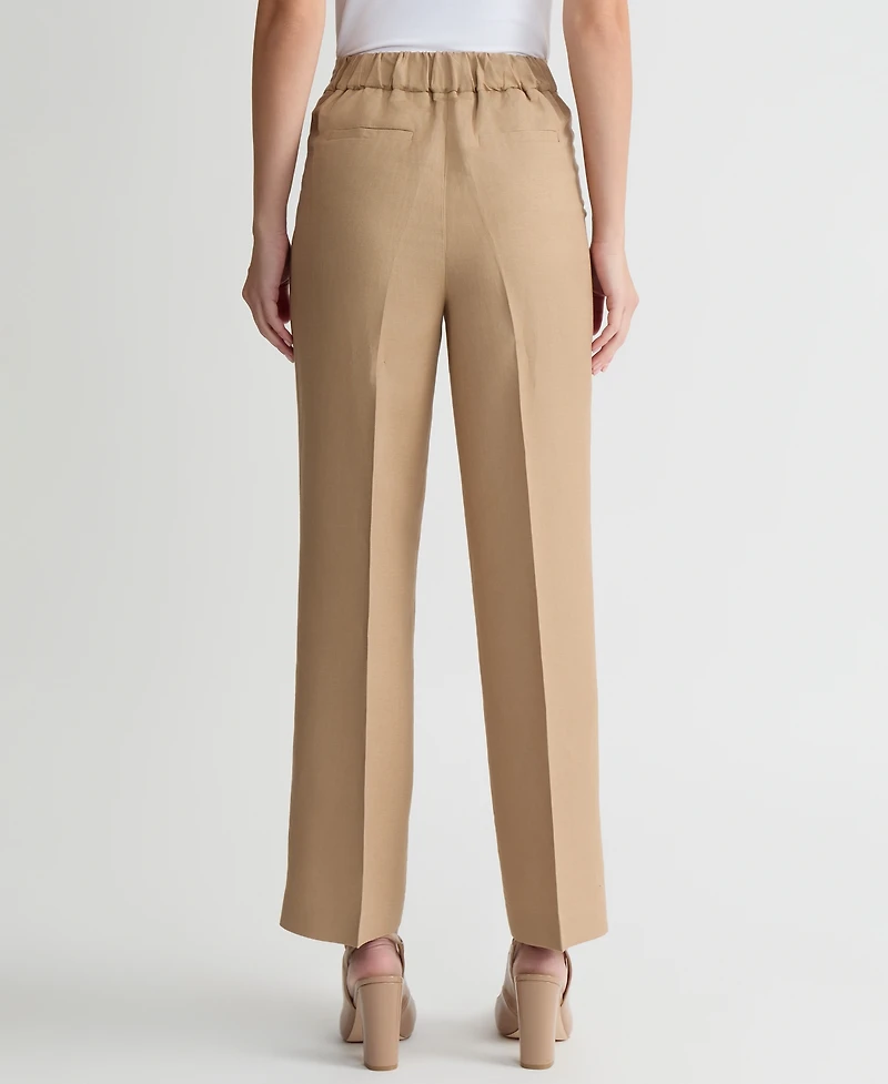 Kasper Women's Linen-Blend Pull-On Pants