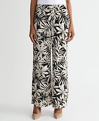 Kasper Women's Printed Wide-Leg Pull-On Pants, Regular & Petite