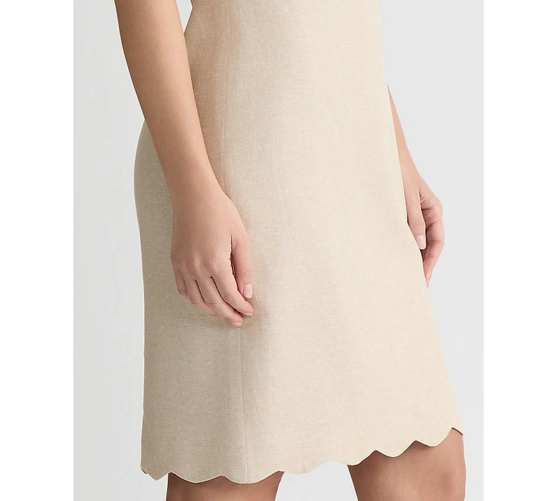 Kasper Women's Scalloped-Hem Sheath Dress, Regular & Petite