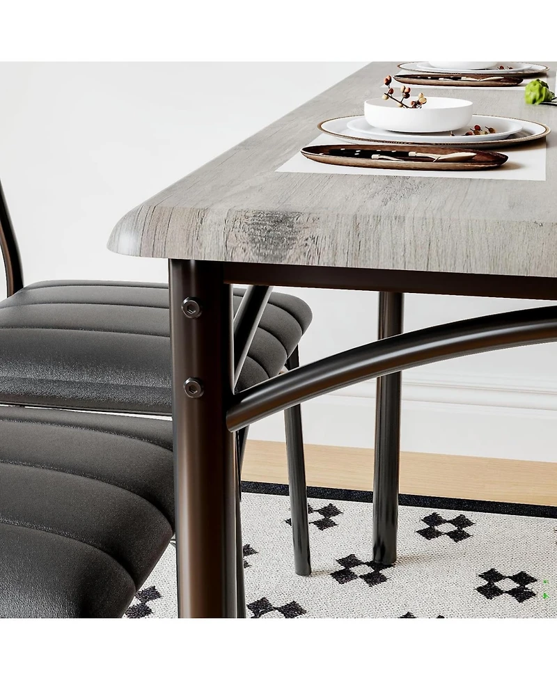 gaomon 2-Piece Wooden Dining Set with Upholstered Chairs, Square Kitchen Table for Small Spaces and Apartments