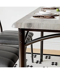 gaomon 2-Piece Wooden Dining Set with Upholstered Chairs, Square Kitchen Table for Small Spaces and Apartments