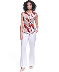 Karl Lagerfeld Paris Women's Tie V-Neck Top
