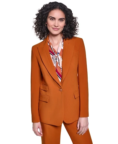 Karl Lagerfeld Paris Women's Long-Sleeve One-Button Jacket