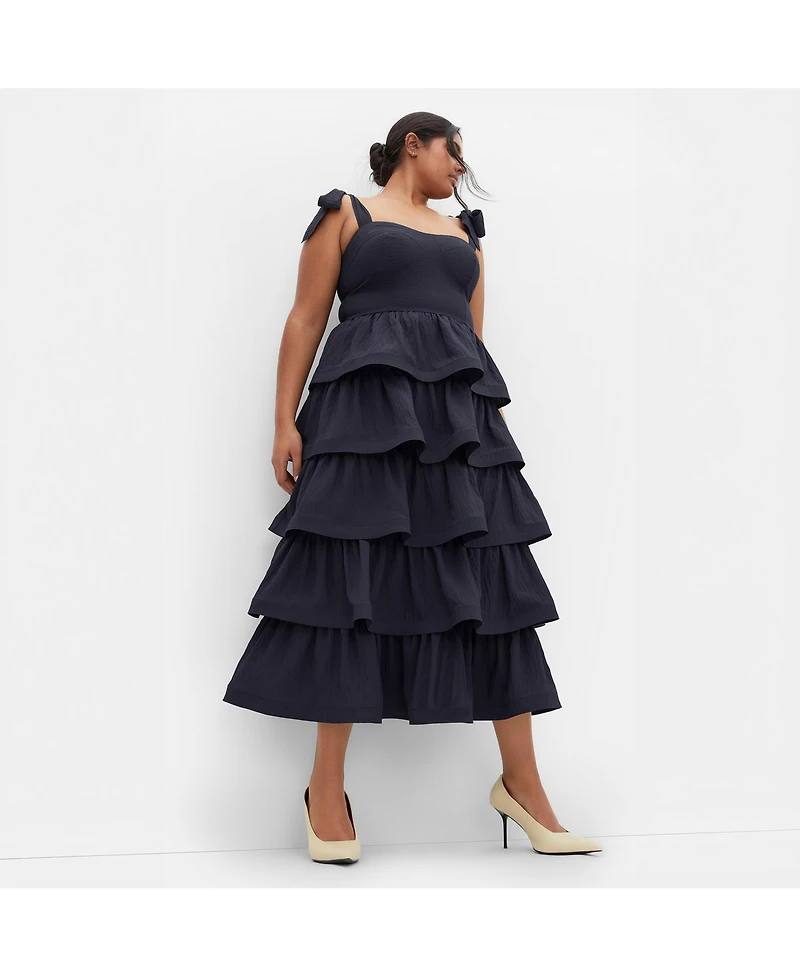 City Chic Women's Elina Tier Maxi Dress