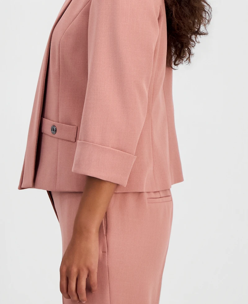 Kasper Petite Shawl Collar Open-Front Jacket
