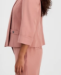 Kasper Petite Shawl Collar Open-Front Jacket