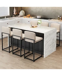 gaomon Set of 2 Faux Leather Counter Height Bar Stools