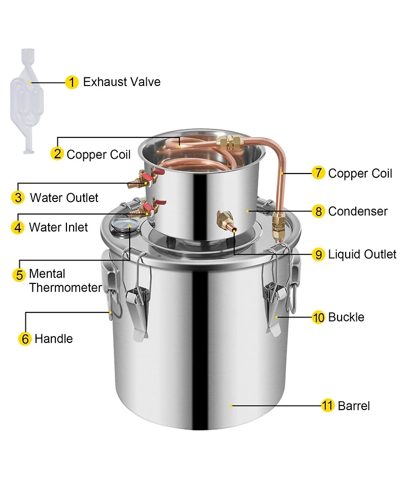 Yobtop 12L Water Alcohol Distiller